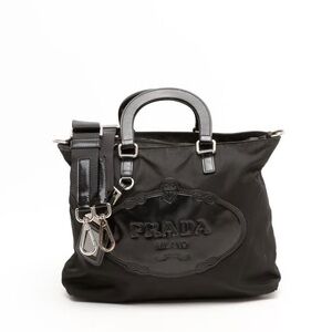 Prada Tessuto Canapa Logo Tote Satchel